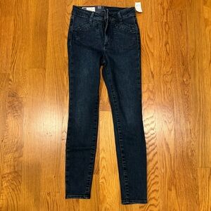 Gap High Rise Universal Dark Blue Denim Jeggings Jeans Washwell 24P 00P Petite